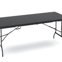 Table pliable 180x75cm Noir